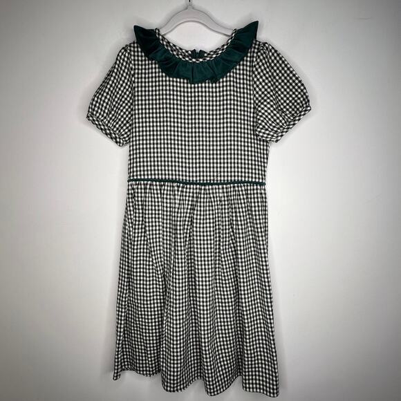 Maison Me Green Plaid Sofia Girls Dress Size 10 - Picture 2 of 6